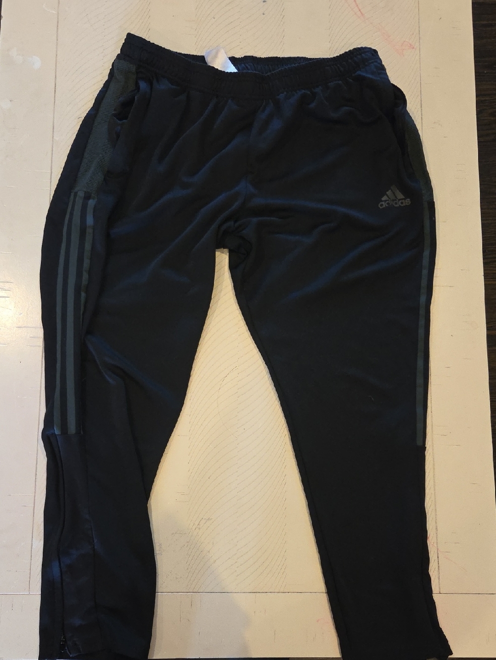 adidas BlackJoggers with Dark Gray Stripes